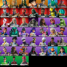 [PC/XBOX/PSN] 45 skins | Katalina | Son Goku | Ascendant Midas | War Machine | Thanos | Iron Spider | Doom | 100 VB #FN190 0